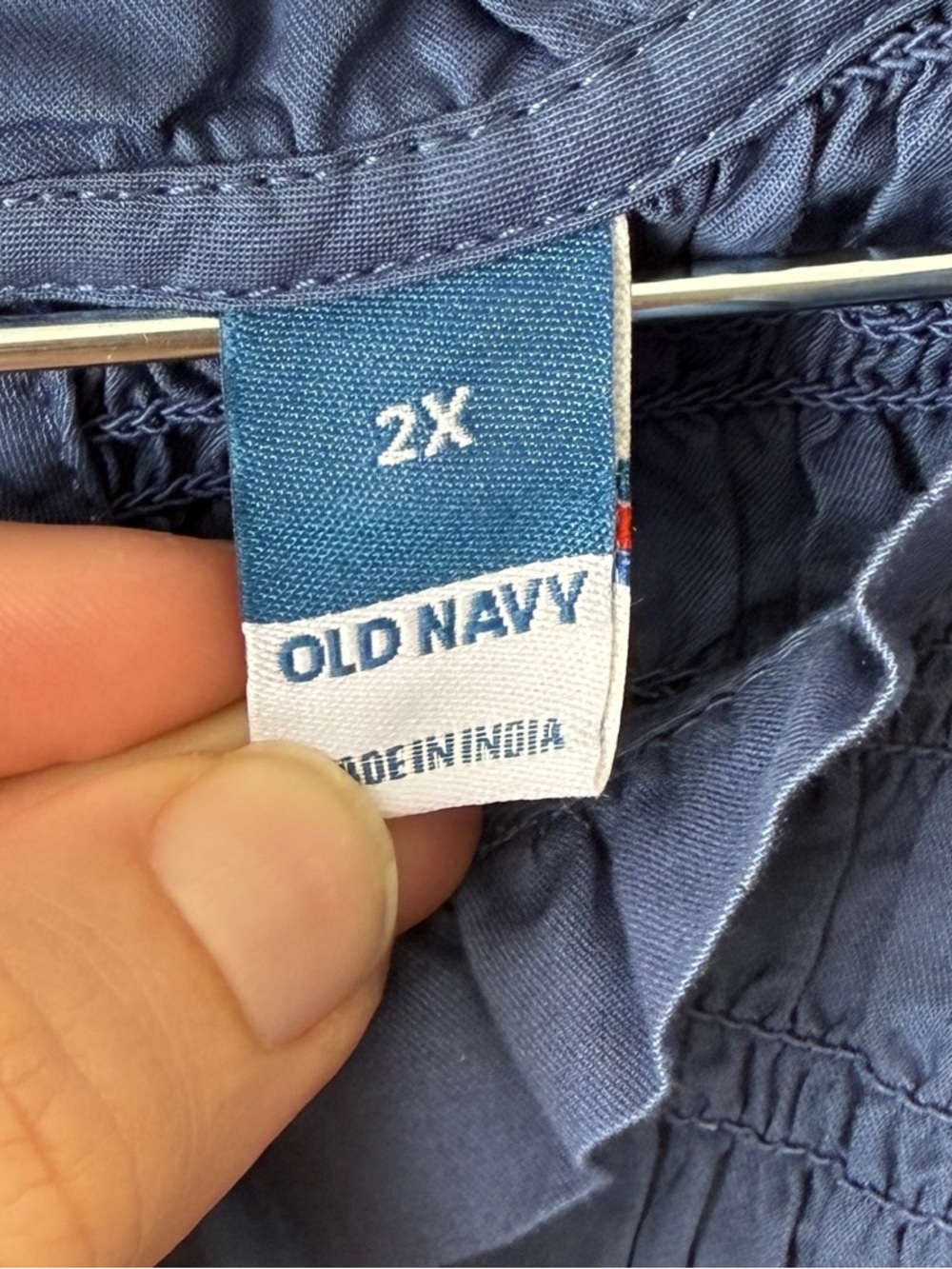 Old Navy Blue Ruffle Smocked Dress - Picture 4 of 7